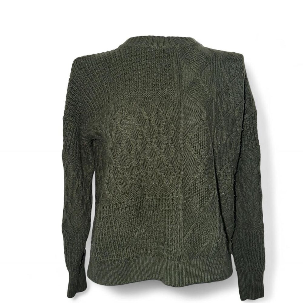 Time-and-tru Women's Green and Khaki Jumper